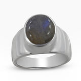 Natural Malachite Silver Rings