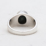 Natural Malachite Silver Rings