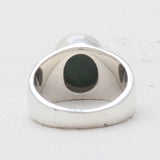 Natural Malachite Silver Rings