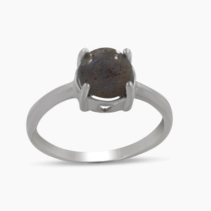 Natural Labradorite Silver Rings