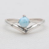 925 Sterling Silver Larimar Rings