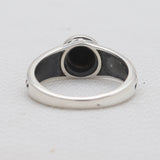 Black Onyx Silver Designer Rings