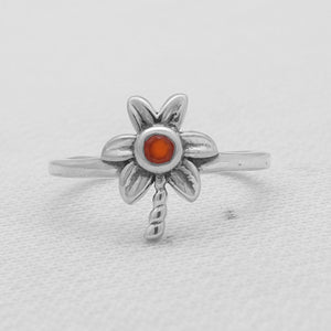 925 Sterling Silver Carnelian Rings
