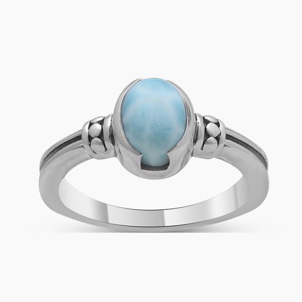 925 Sterling Silver Larimar Rings