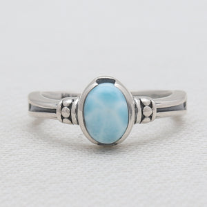 925 Sterling Silver Larimar Rings