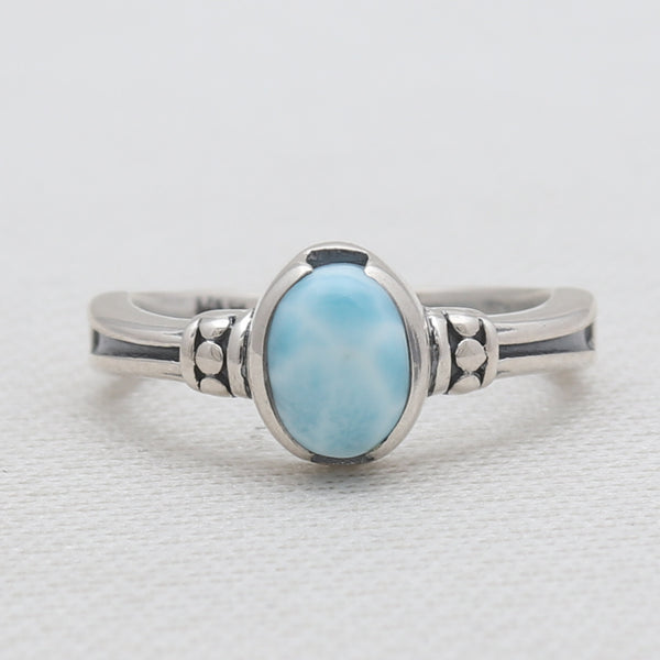 925 Sterling Silver Larimar Rings
