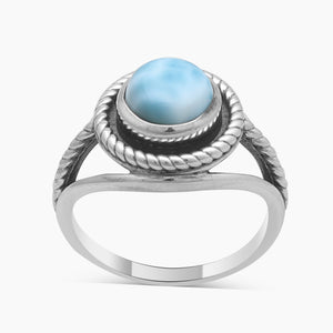 925 Sterling Silver Larimar Rings