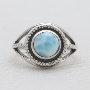 925 Sterling Silver Larimar Rings
