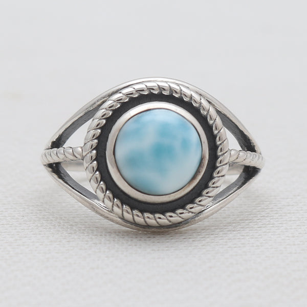 925 Sterling Silver Larimar Rings