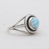 925 Sterling Silver Larimar Rings