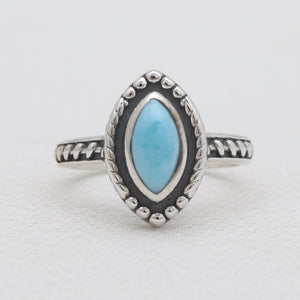 925 Sterling Silver Blue Larimar Rings