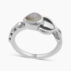 Rainbow Moonstone Silver Designer Rings