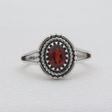 925 Sterling Silver Garnet Rings