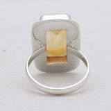 925 Sterling Silver Yellow Citrine Rings