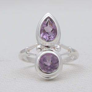 925 Sterling Silver Amethyst Rings