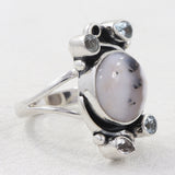 Dendritic Opal Silver Pendant Sets