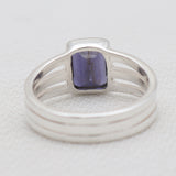 Blue Iolite Silver Designer Rings