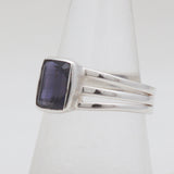Blue Iolite Silver Designer Rings