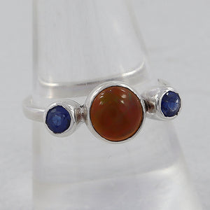 925 Sterling Silver Ethiopian Opal Ring