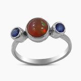 925 Sterling Silver Ethiopian Opal Rings
