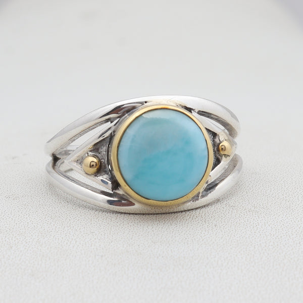 Larimar Silver Rings