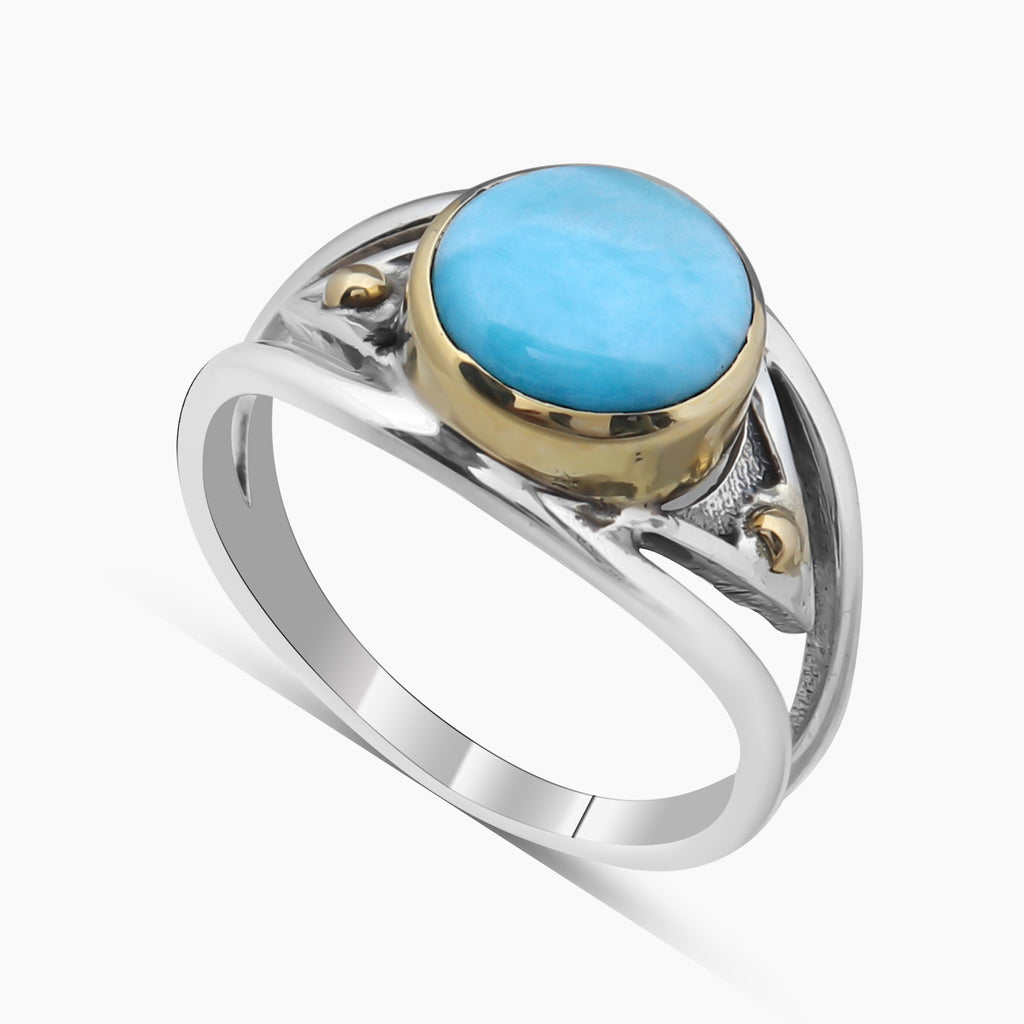 Larimar Silver Rings