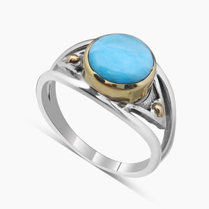 Larimar Silver Rings
