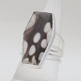 Peanut Wood Jasper Silver Designer Rings
