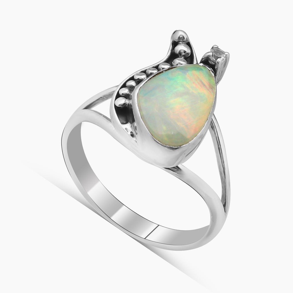 925 Sterling Silver Ethiopian Opal Rings