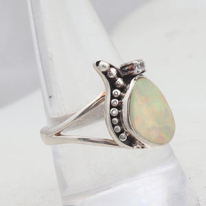 925 Sterling Silver Ethiopian Opal Ring