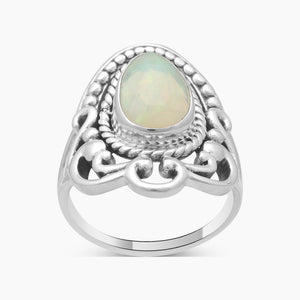 Ethiopian Opal Silver Rings