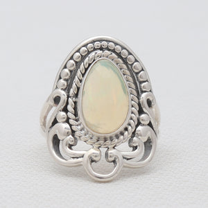 Ethiopian Opal Silver Rings
