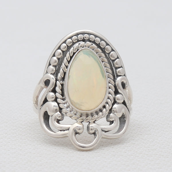 Ethiopian Opal Silver Rings
