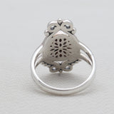 Peanut Wood Jasper Silver Designer Rings