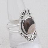 Peanut Wood Jasper Silver Jewelry Set