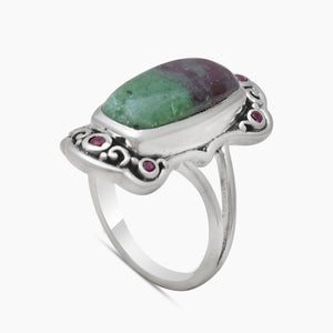 925 Sterling Silver Ruby Zoisite Rings