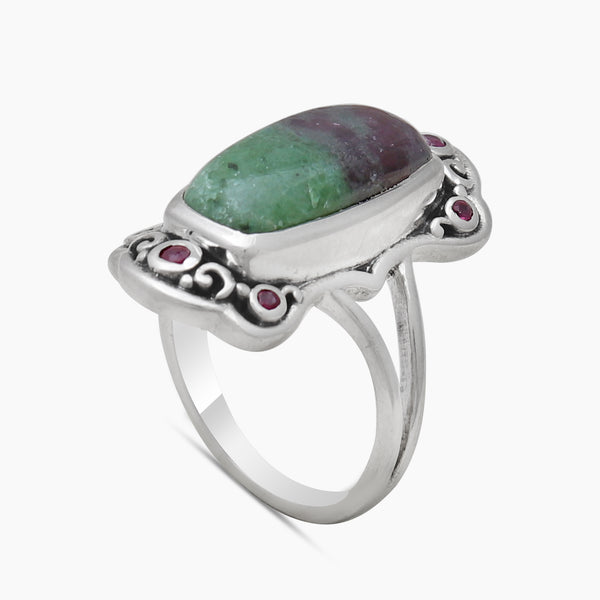 925 Sterling Silver Ruby Zoisite Rings