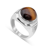 Tiger Eye Gemstone Silver Ring