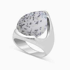 925 Sterling Silver Dendritic Opal Rings