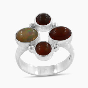 Tanzanite Cabochon Silver Rings