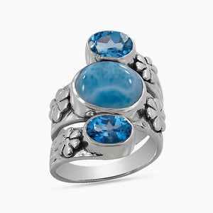Larimar Silver Ring