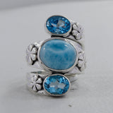 Larimar Silver Ring