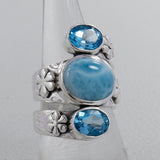 Larimar Silver Ring