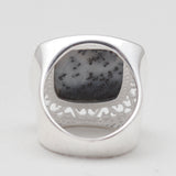 Dendritic Opal Silver Rings