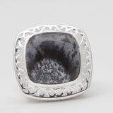 Dendritic Opal Silver Rings