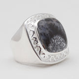 Dendritic Opal Silver Rings