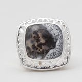 Dendritic Opal Silver Rings