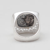 Dendritic Opal Silver Rings