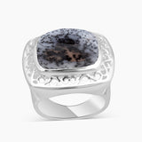 Dendritic Opal Silver Rings