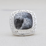 Dendritic Opal Silver Rings
